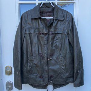 Green Danier Leather Jacket with Removable Lining